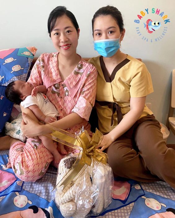 Hình ảnh thực tế về quy trình chăm sóc tại Baby Shark Spa