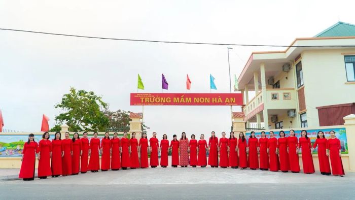 Không gian xanh tại Mầm non Hà An