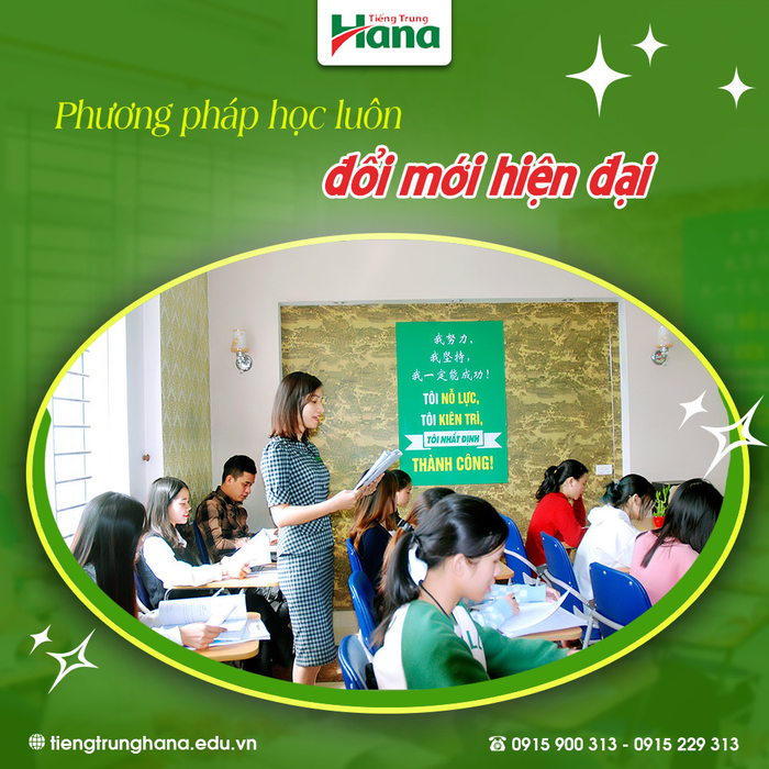 Hình ảnh lớp học Tiếng Trung Hana đầy cảm hứng