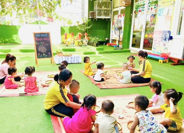 Hình ảnh hoạt động vui chơi tại Trường Mầm Non Sao Khuê