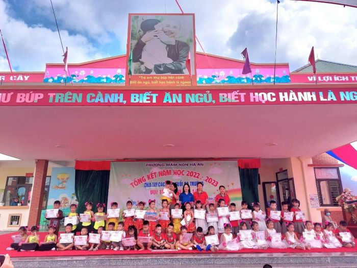 Góc học tập tràn ngập tiếng cười tại Mầm non Hà An