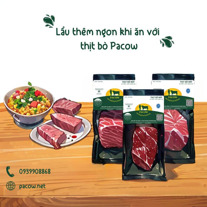 Sản phẩm thịt bò mát đạt chuẩn của Pacow