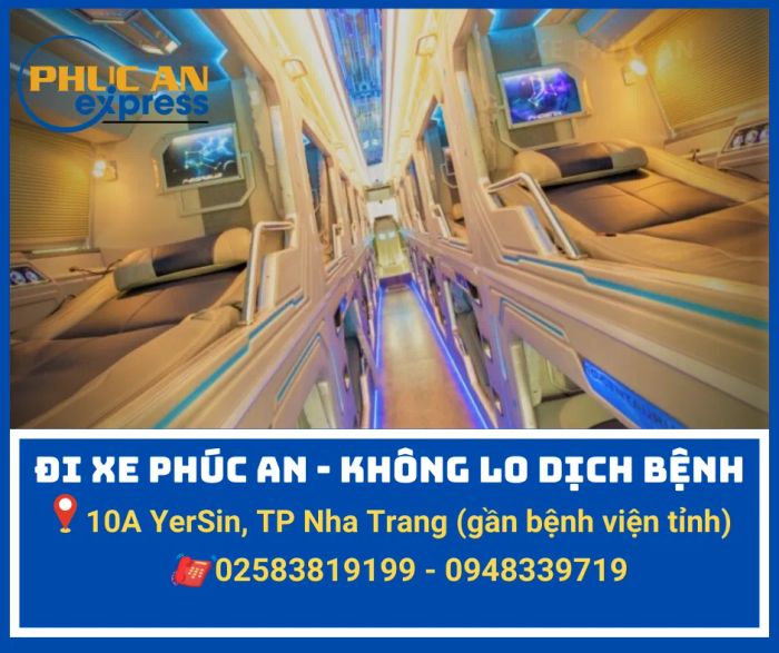 Không gian phòng ngủ riêng tư trên xe Phúc An Express