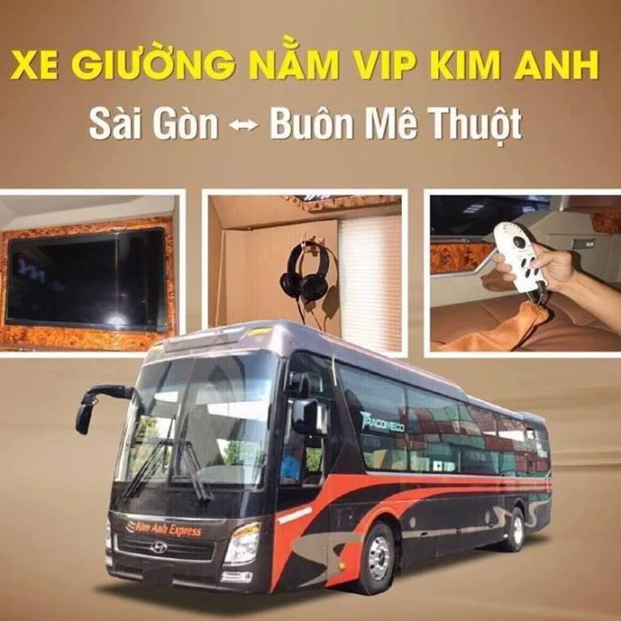 Nội thất sang trọng trên xe Kim Anh Limousine