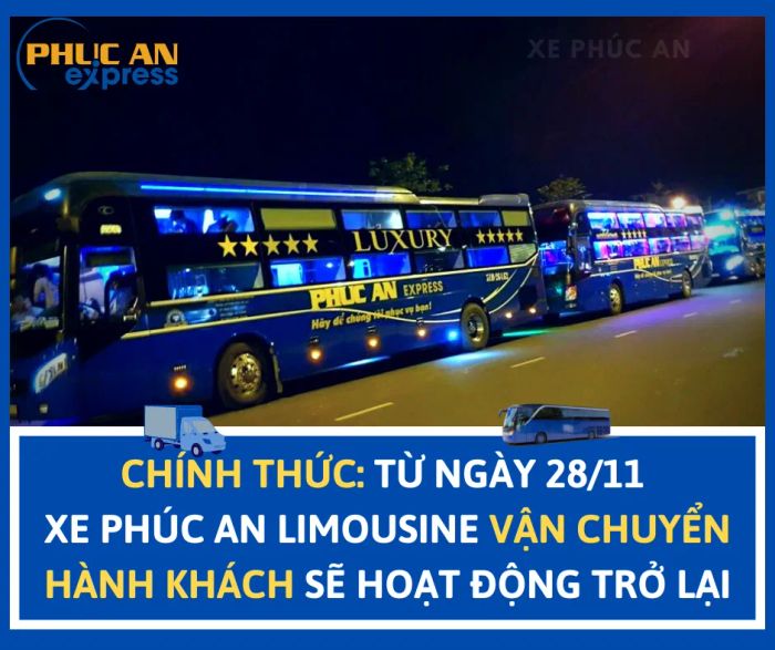 Tiện nghi giải trí hiện đại trên xe Phúc An Express