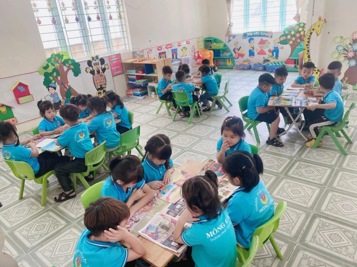 Khám phá không gian học tập đầy sắc màu tại Trường Mầm non Trà Cổ qua những hình ảnh chân thực và sống động.