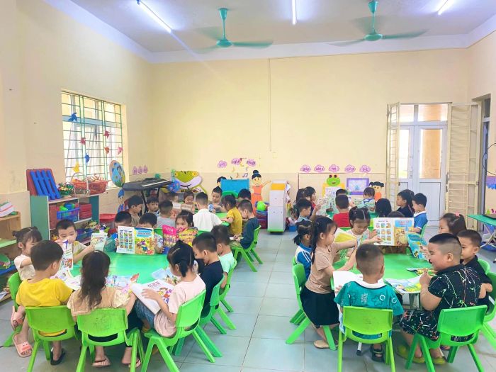 Khuôn viên xanh mát của Trường Mầm non Hải Đông