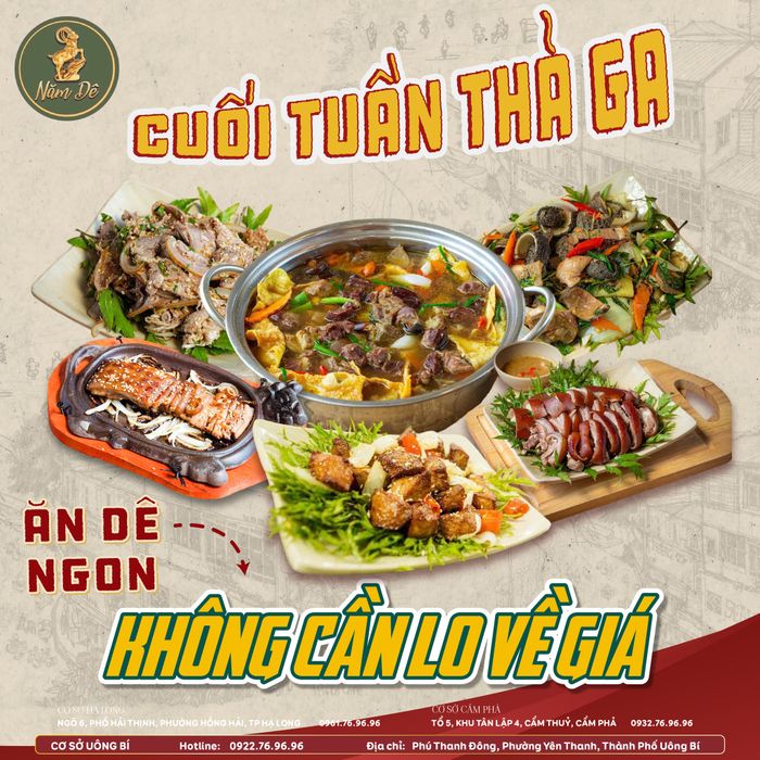 Không gian tiệc tùng tại Nhà Hàng Năm Dê