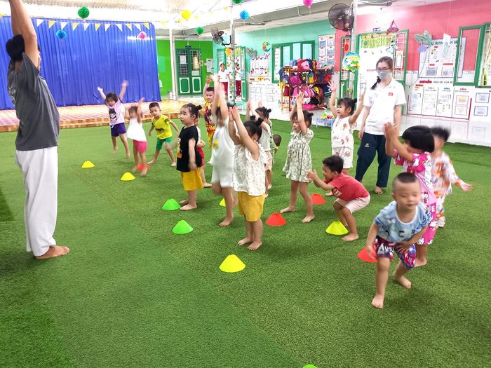 Hoạt động vui chơi của các bé tại Trường Mầm Non Bé Ngoan