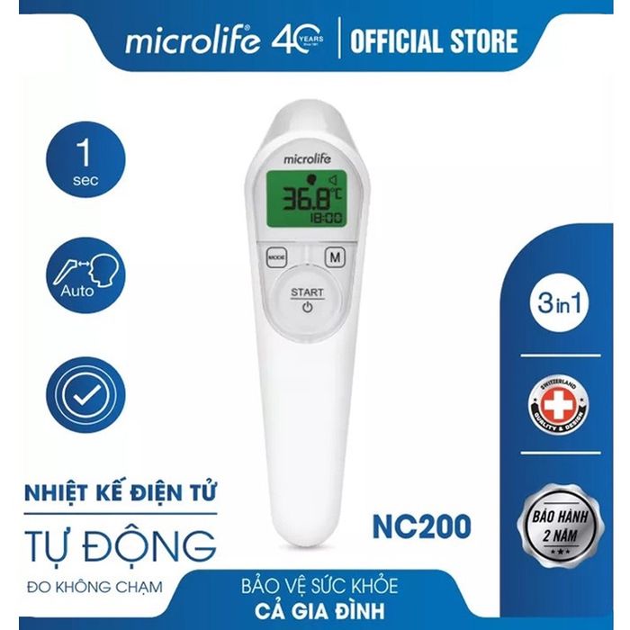 Hình ảnh nhiệt kế Microlife NC200 - Thiết kế thông minh, tiện dụng