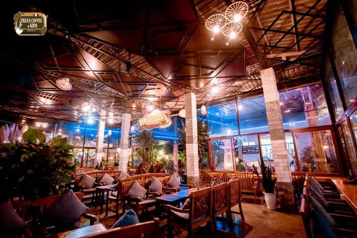 Vườn hoa theo mùa rực rỡ tại Tree Coffee & Kids