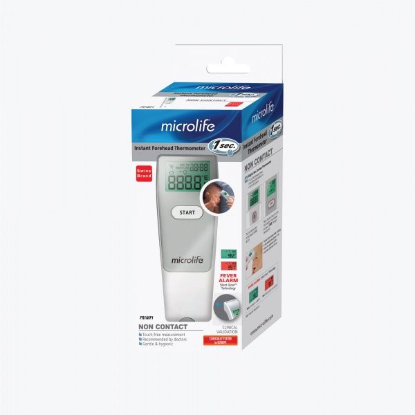 Hình ảnh minh họa nhiệt kế Microlife FR1MF1 trong quá trình sử dụng thực tế