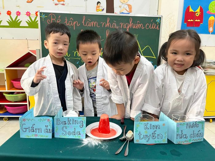 Không gian học tập tràn ngập tiếng cười tại Trường Mầm non Hoàng Mai
