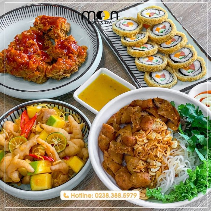 Những món ăn trình bày nghệ thuật tại MOON Quán