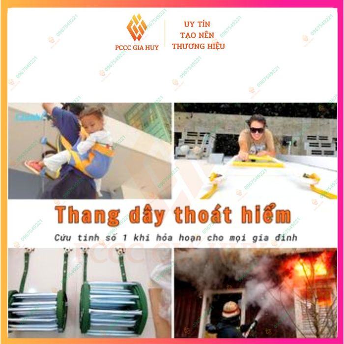 Thiết bị PCCC Gia Huy – Hình ảnh sản phẩm thang dây thoát hiểm chất lượng - Ảnh 2