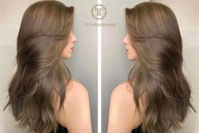Hình ảnh thực tế các mẫu tóc nhuộm tại Tý Fashion Hair Salon