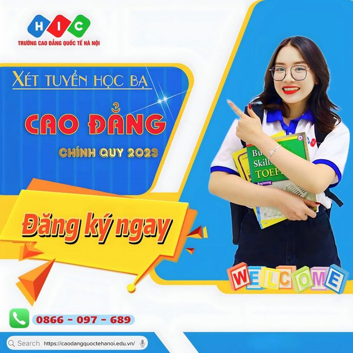 Hình ảnh khu giảng đường hiện đại tại Trường Cao đẳng Quốc tế Hà Nội