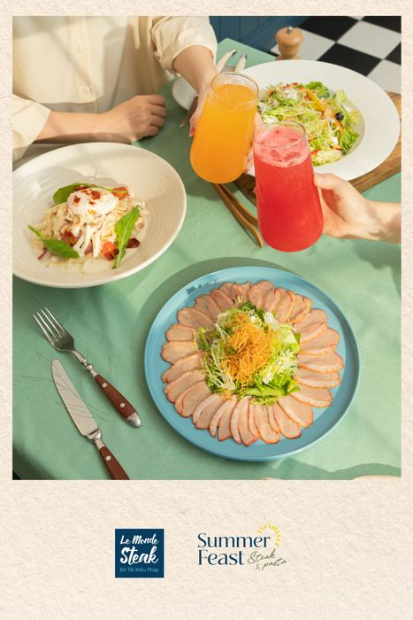 Hình ảnh ấn tượng về không gian ẩm thực tại LE MONDE STEAK