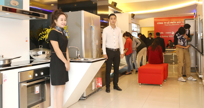 Không gian trưng bày hiện đại tại Bếp Thái Sơn
