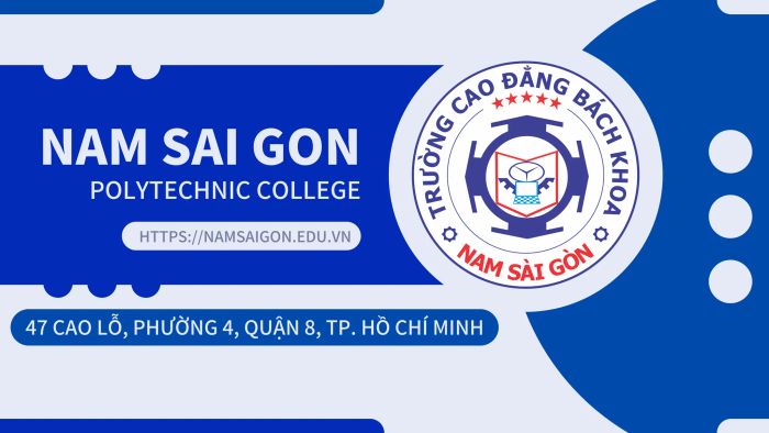 Hình ảnh khuôn viên hiện đại của Trường Cao đẳng Bách khoa Nam Sài Gòn