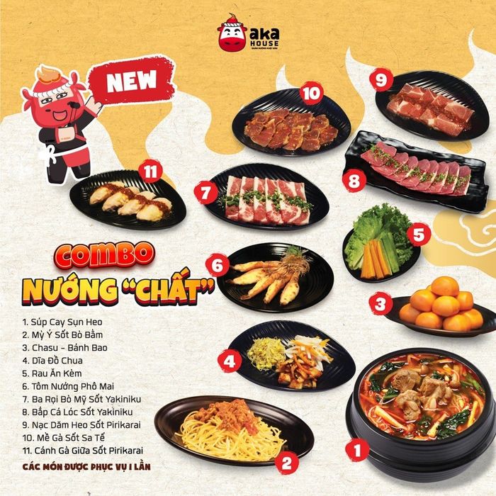 Aka House ảnh 2 - Những lát thịt bò mỹ tuyển chọn vàng ruộm trên bếp nướng