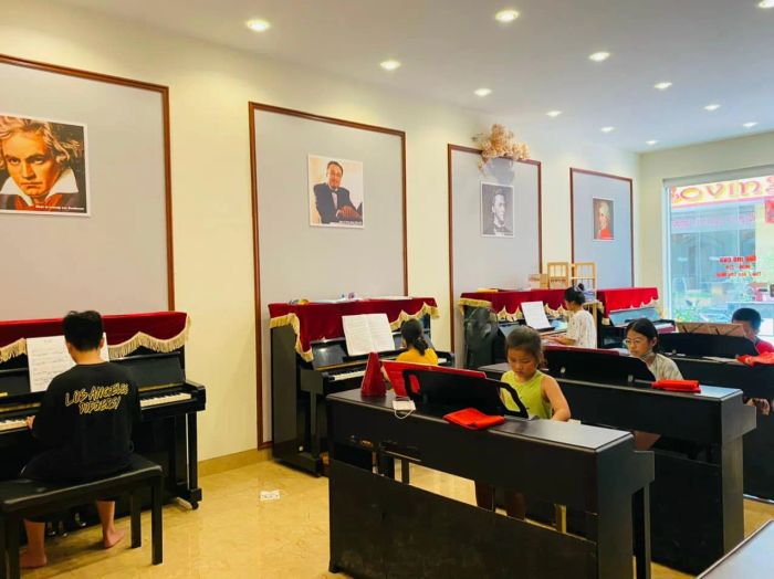 Hình ảnh không gian học tập tại Piano Mozart Hạ Long