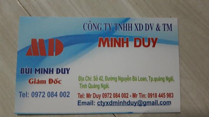 Hình ảnh thi công thực tế của Công ty Xây dựng Minh Duy