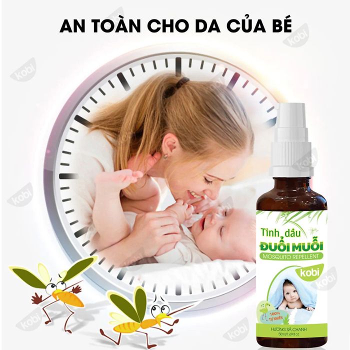 Xịt Sả Chanh Kobi - Ảnh 1: Thiết kế chai thủy tinh cao cấp bảo quản tinh dầu tốt nhất
