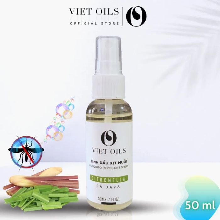 Tinh Dầu VietOils - Ảnh 1: Thiết kế chai xịt sang trọng, dung tích 50ml tiện dụng