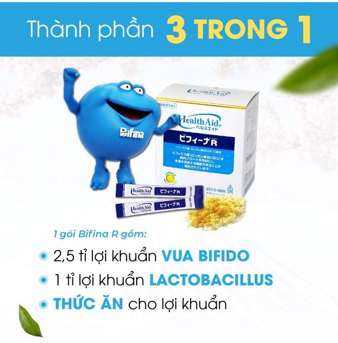 Hình ảnh thực tế Men vi sinh Bifina R Nhật Bản - Sản phẩm vàng cho hệ tiêu hóa