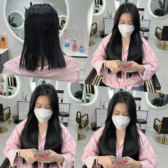 Thành phẩm nối tóc tự nhiên tại Mint Hair Salon