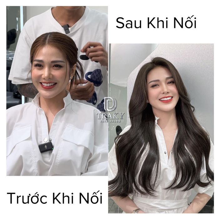 Hình ảnh phong cách nối tóc nghệ thuật tại Traky Hair Salon