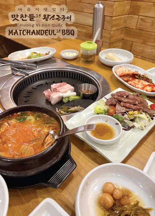 Không gian ấm cúng và món nướng hấp dẫn tại Matchandeul BBQ