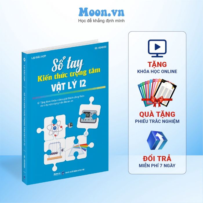 Ảnh bìa Sổ Tay Vật Lý 12 Moonbook - Tài liệu chuẩn ôn thi THPT Quốc gia