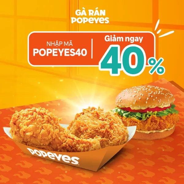 Hình ảnh không gian ẩm thực đặc trưng tại Popeyes
