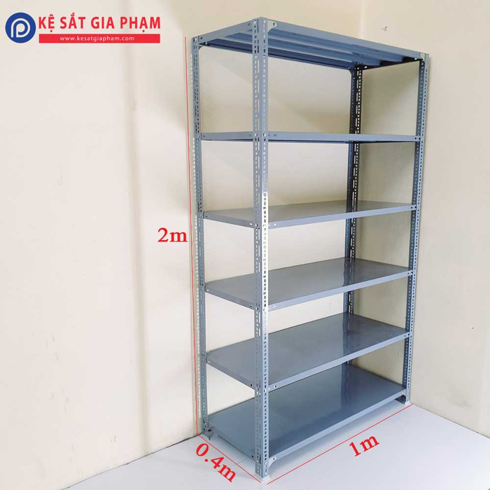 Hệ thống kệ sắt V lỗ đa năng tại nhà xưởng Gia Phạm