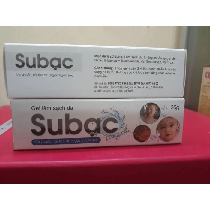 Hình ảnh minh họa hiệu quả làm lành vết thương của Gel Subạc