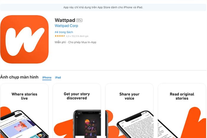 Wattpad ảnh 2 - Giao diện sáng tác và tương tác cộng đồng