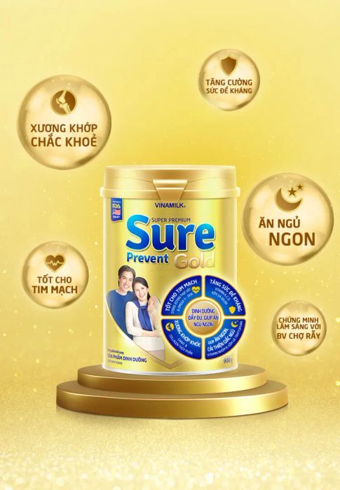 Hình ảnh sữa bột Sure Prevent Gold - Tinh hoa dinh dưỡng từ Vinamilk
