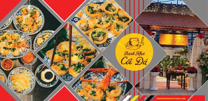 Hình ảnh bánh khọt vàng giòn thơm ngon tại Nhà Hàng Cối Đá
