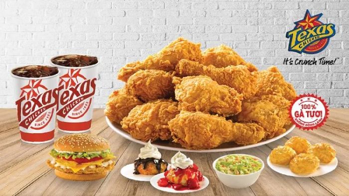 Không gian hiện đại tại cửa hàng Texas Chicken