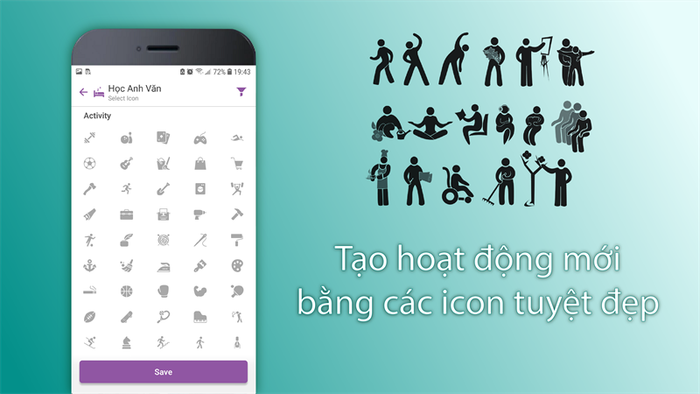 Hình ảnh minh họa Daylio: Giao diện theo dõi tâm trạng trực quan