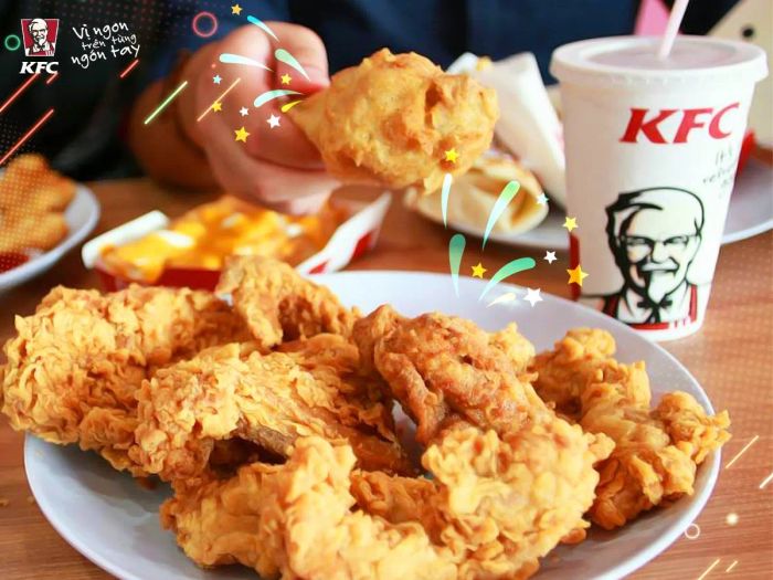Hình ảnh gà rán vàng ươm chuẩn KFC