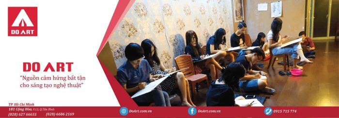 Học viên say mê sáng tác tại DoArt