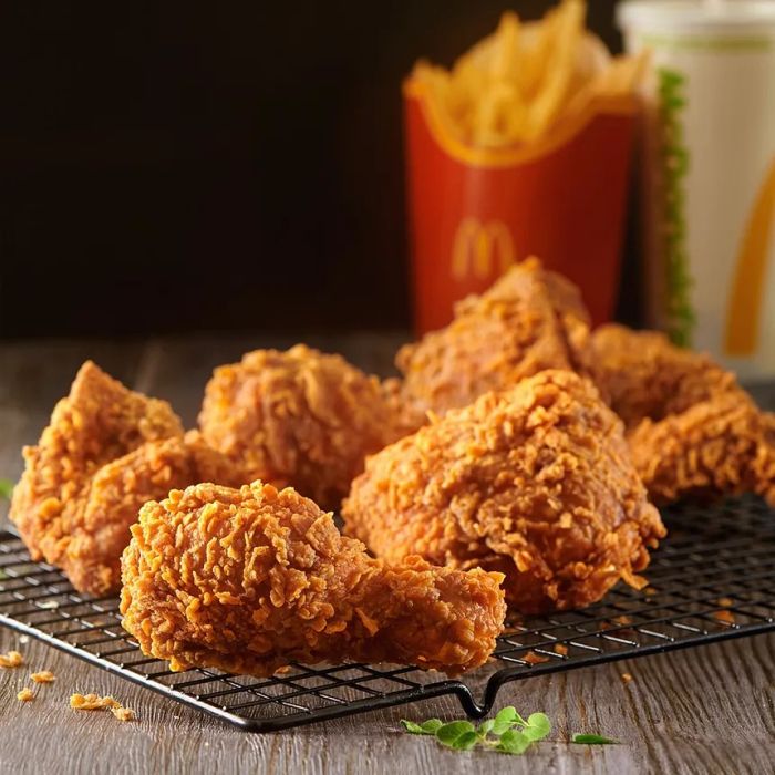 Hình ảnh gà rán vàng giòn chuẩn vị McDonald's