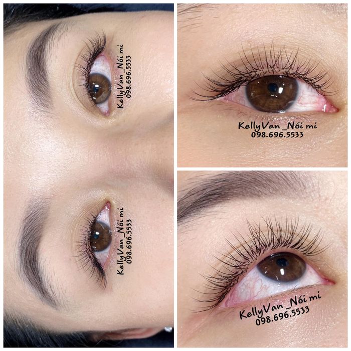 Hình ảnh dịch vụ nối mi chuyên nghiệp tại Kelly Van Beauty