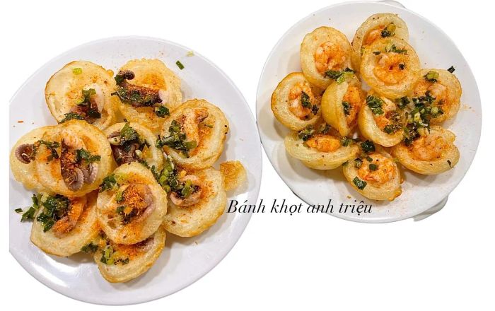 Hình ảnh bánh khọt vàng ươm hấp dẫn tại Anh Triệu