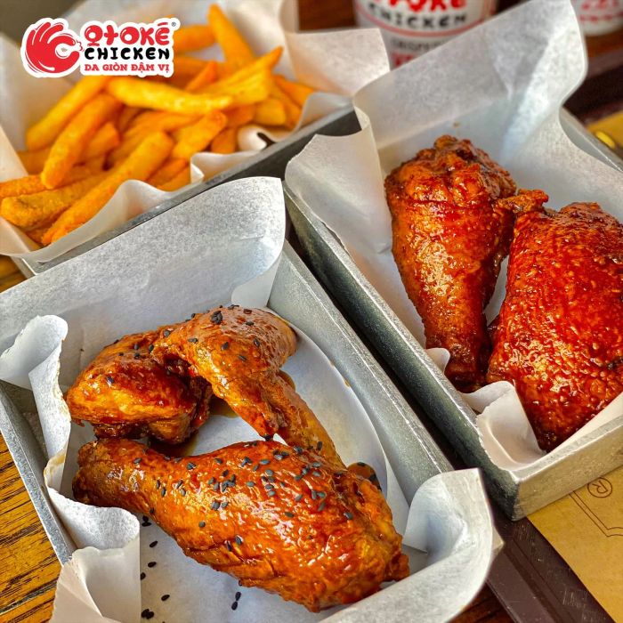 Hình ảnh gà sốt độc đáo tại Otoké Chicken