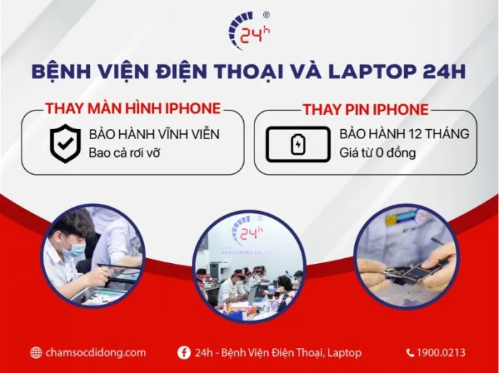Bệnh Viện Điện Thoại 24h ảnh 3 - Dịch vụ sửa chữa điện thoại nhanh chóng, linh kiện chính hãng, bảo hành dài hạn và ưu đãi hấp dẫn cho khách hàng.