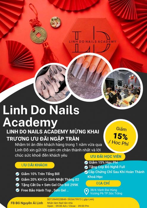 Học viên thực hành tại Linh Do Nails Academy